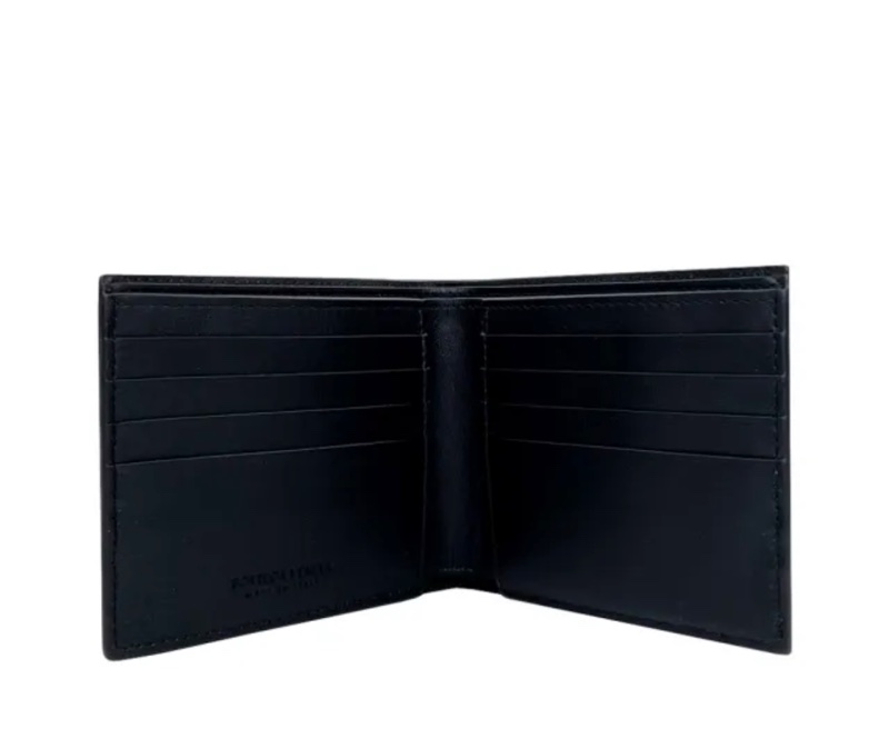 <全新>BOTTEGA VENETA 黑 牛皮 中格(八卡對開短夾)-3