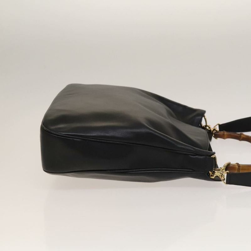 【日本直送】GUCCI 竹節手提包 皮革 2 款 黑色 金色 正品 ep9886-2