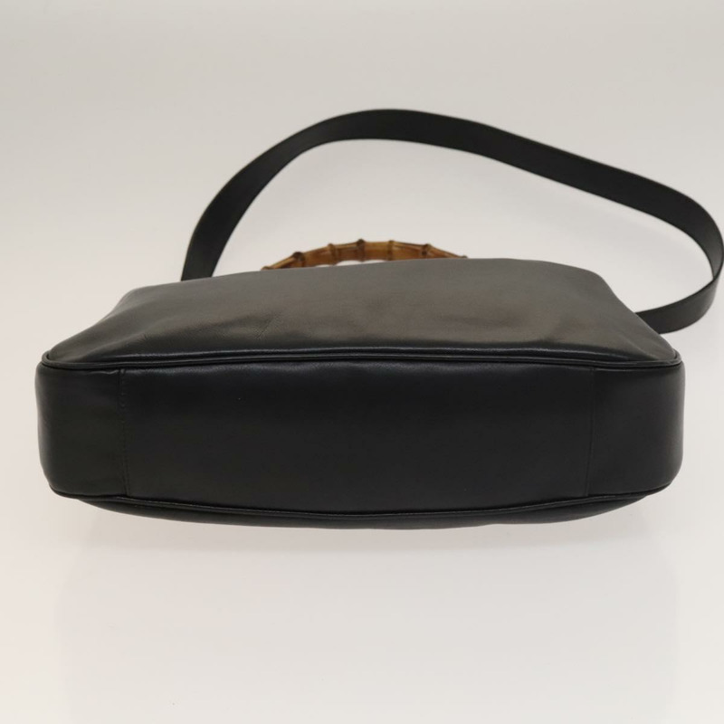 【日本直送】GUCCI 竹節手提包 皮革 2 款 黑色 金色 正品 ep9886-4