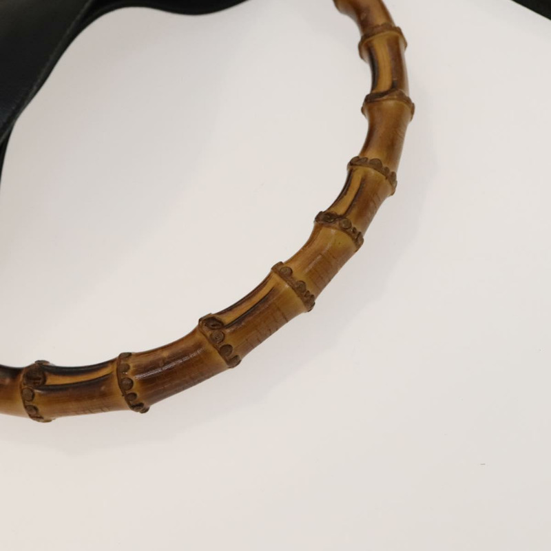 【日本直送】GUCCI 竹節手提包 皮革 2 款 黑色 金色 正品 ep9886-7