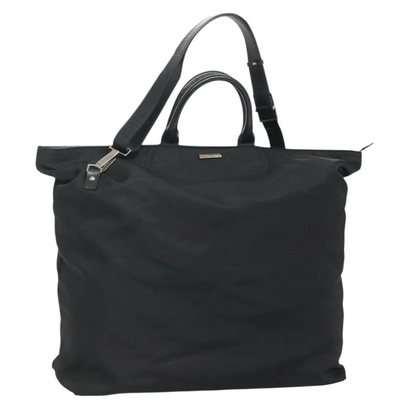 【日本直送】GUCCI 手提包 尼龍 2 向 出口 黑色 銀色 正品 ar13706-0