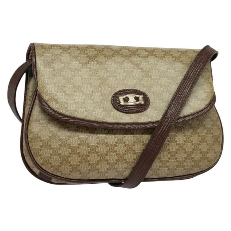 【日本直送】CELINE Macadam 帆布肩背包 米色金 正品 BA4671-0