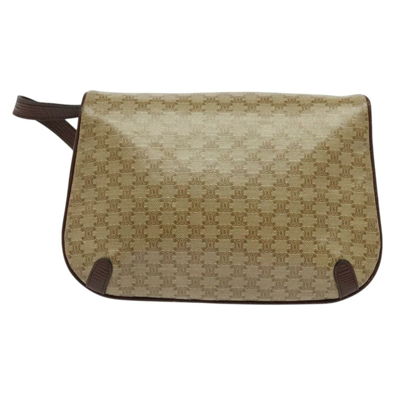 【日本直送】CELINE Macadam 帆布肩背包 米色金 正品 BA4671-1