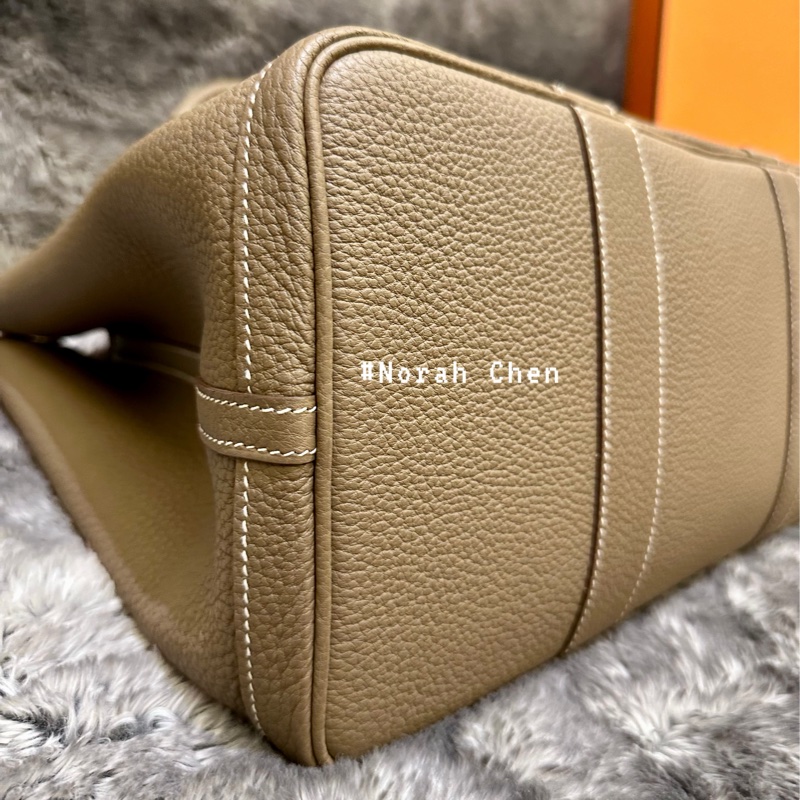 🐎【全新閒置｜Hermès Garden Party 36｜Etoupe 大象灰 Y刻｜附臺灣正本購證｜無頸紋美包一枚】-3