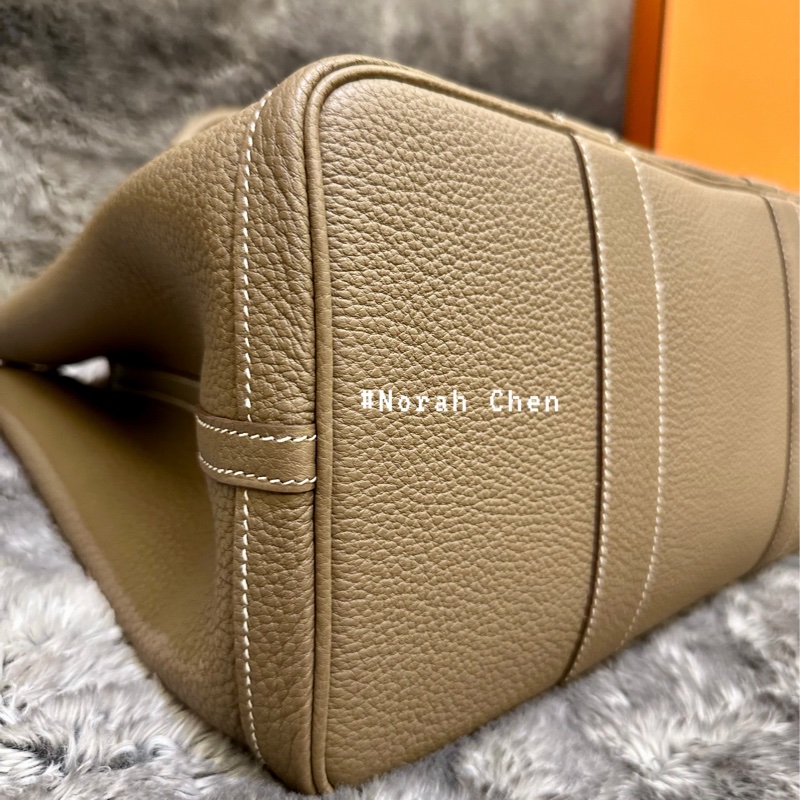 🐎【全新閒置｜Hermès Garden Party 36｜Etoupe 大象灰 Y刻｜附臺灣正本購證｜無頸紋美包一枚】-14
