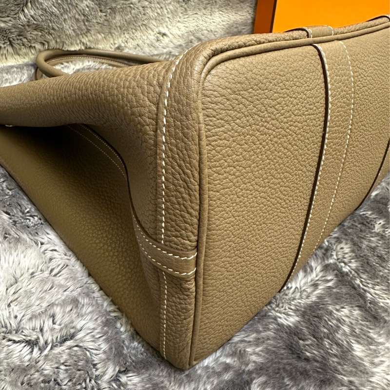 🐎【全新閒置｜Hermès Garden Party 36｜Etoupe 大象灰 Y刻｜附臺灣正本購證｜無頸紋美包一枚】-16