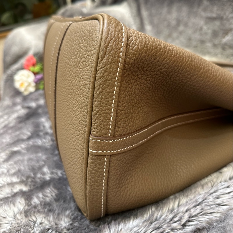 🐎【全新閒置｜Hermès Garden Party 36｜Etoupe 大象灰 Y刻｜附臺灣正本購證｜無頸紋美包一枚】-17