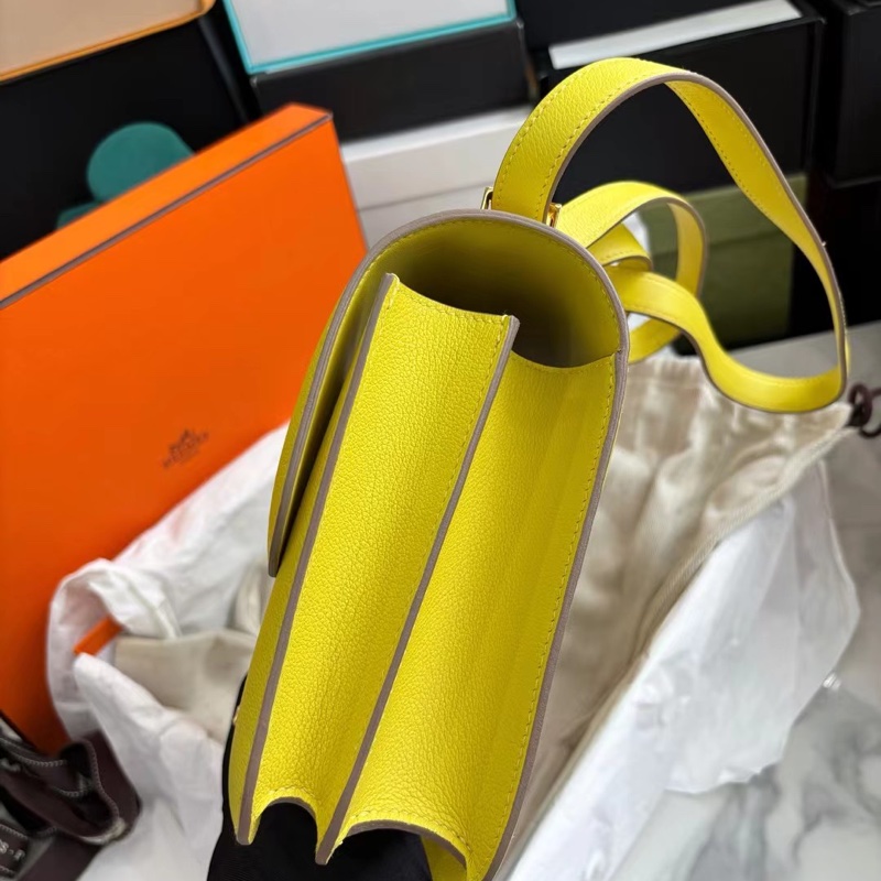🌈Hermes💛Constance 24💛9R檸檬黃金扣🌈99.8新閑置🌟evercolor皮🌟-2