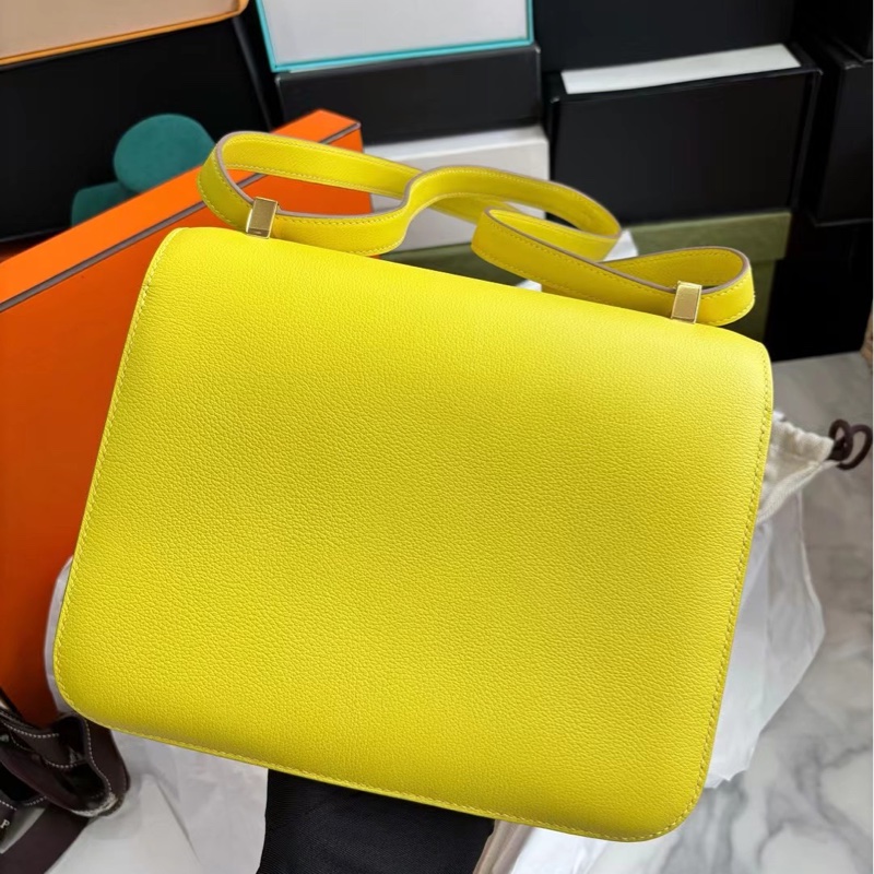 🌈Hermes💛Constance 24💛9R檸檬黃金扣🌈99.8新閑置🌟evercolor皮🌟-5