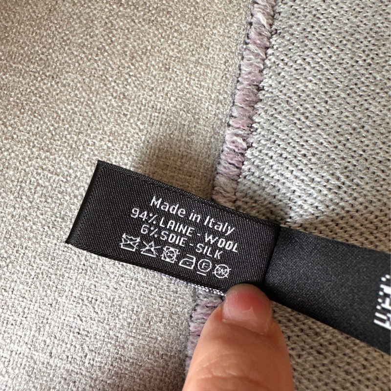 Chanel 經典元素雙面圍巾 黑+粉-4