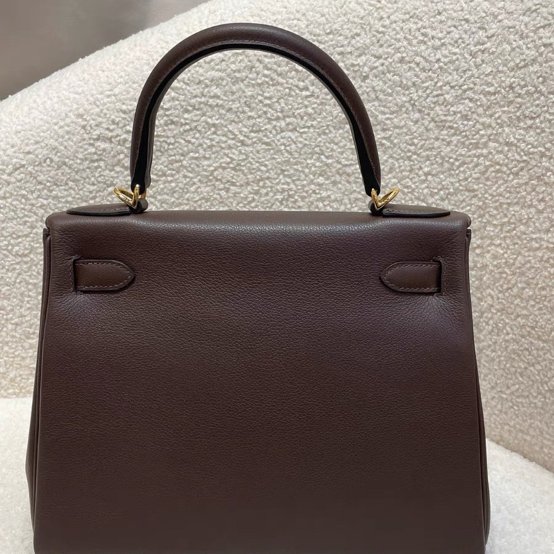 愛馬仕kelly28 B刻 摩卡色44 超級難得的一支顏色 99新閒置 全套-3