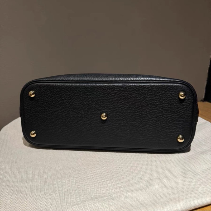 有購証💓 Hermes愛馬仕 bolide31保齡球包 黑金 C刻 TC皮  98新，2018年購入-4