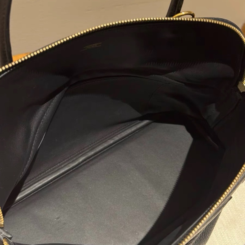 有購証💓 Hermes愛馬仕 bolide31保齡球包 黑金 C刻 TC皮  98新，2018年購入-6