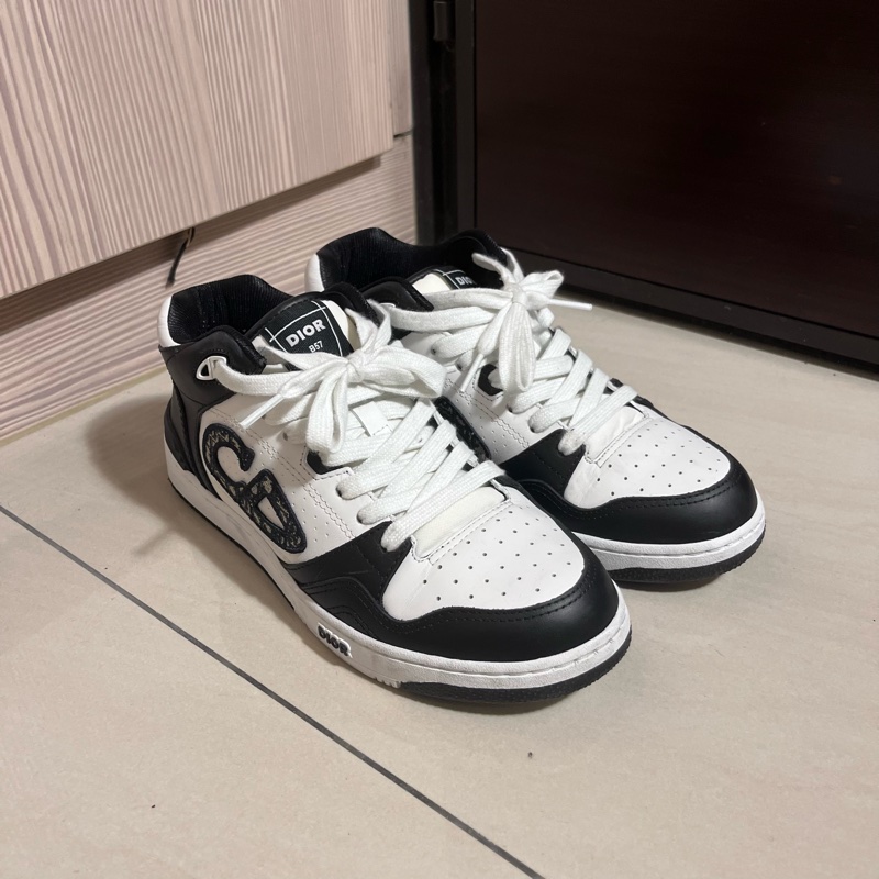 DIOR B57 黑白老花中筒運動鞋 39 24.5-2