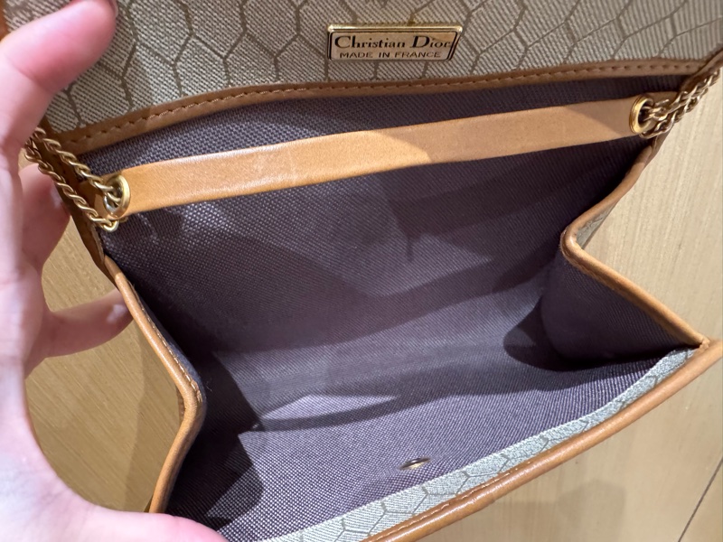Dior 中古蜂巢圖案鏈兩用單肩包/ 斜孭袋 小廢包 Dior Vintage Bag-12