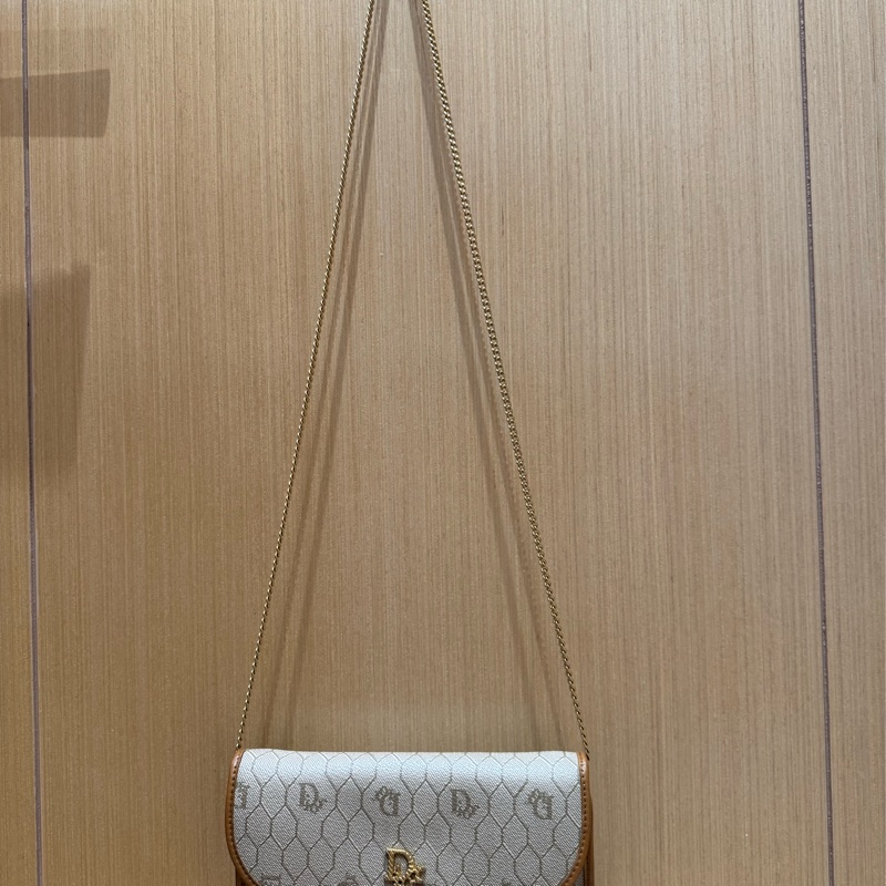 Dior 中古蜂巢圖案鏈兩用單肩包/ 斜孭袋 小廢包 Dior Vintage Bag-1