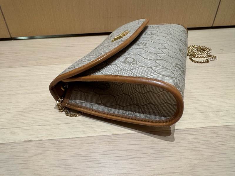 Dior 中古蜂巢圖案鏈兩用單肩包/ 斜孭袋 小廢包 Dior Vintage Bag-11