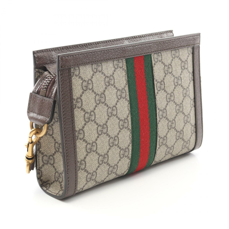 GUCCI Ophidia GG Supreme 小號單肩包 79546796IWT8745 PVC 塗層帆布皮革米棕色多色全新羊毛-1