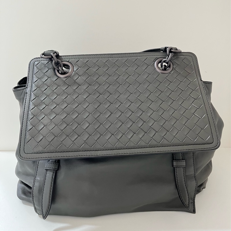 Bottega Veneta 灰色 編織 兩用 手提肩背包-0