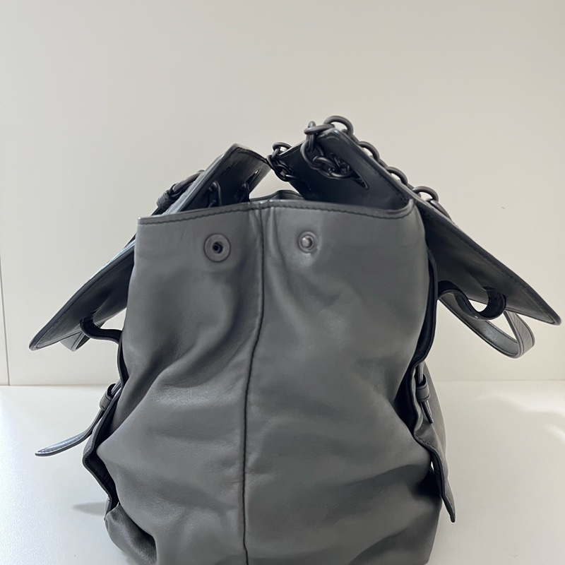 Bottega Veneta 灰色 編織 兩用 手提肩背包-12