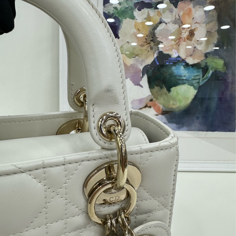 DIOR迪奧 戴妃四格白色 23編碼 有購證-18