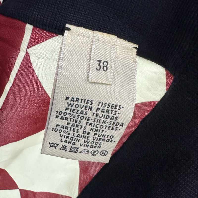 HERMES愛馬仕 簡約馬鞍扣線長袖連衣裙 38碼-3