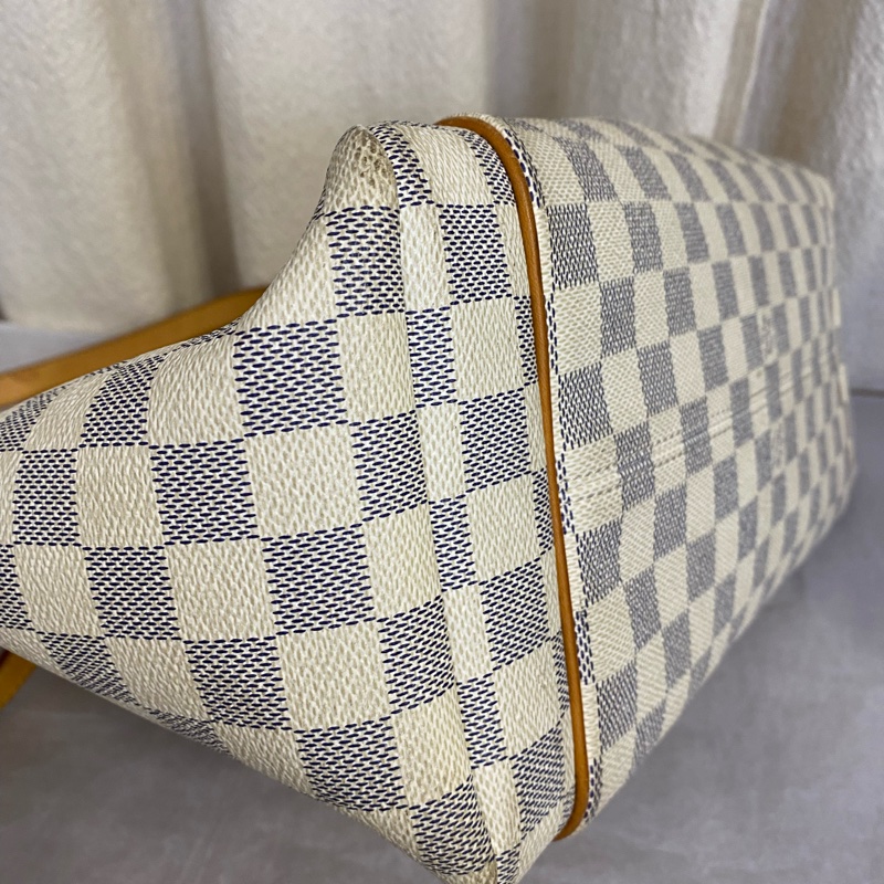 LouisVuitton 白棋盤格奶粉totally中號 手提單肩包-3