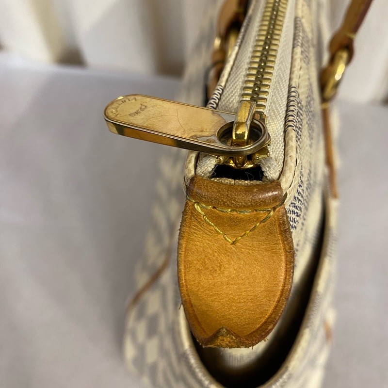 LouisVuitton 白棋盤格奶粉totally中號 手提單肩包-4