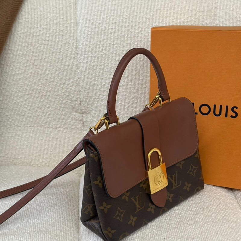 LOUIS VUITTON Locky BB鎖頭包 - 老花拚焦糖棕-2