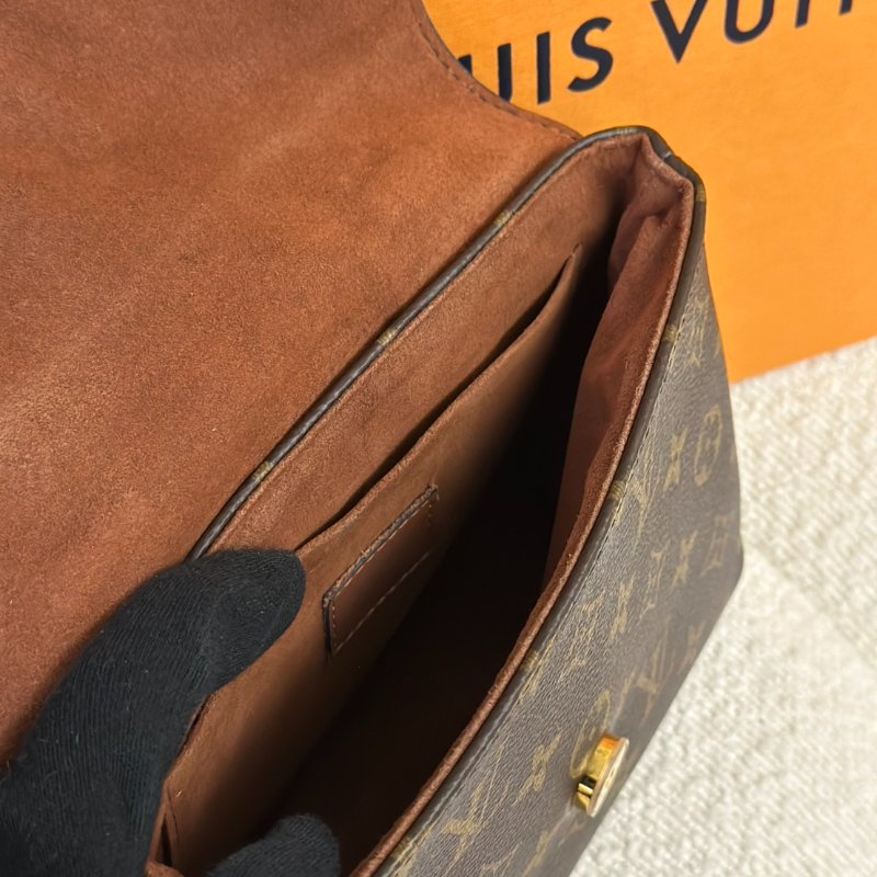 LOUIS VUITTON Locky BB鎖頭包 - 老花拚焦糖棕-5