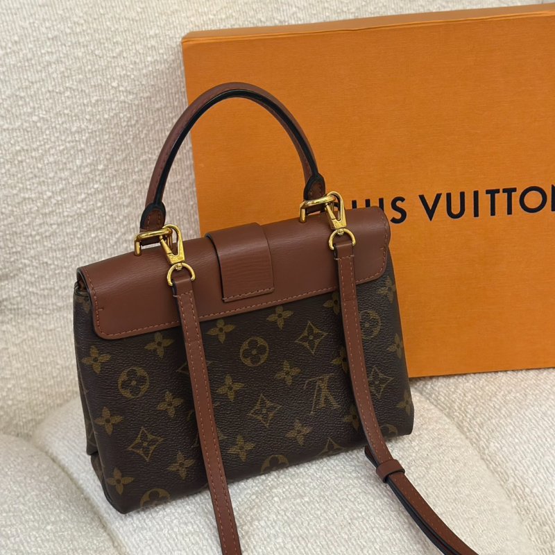 LOUIS VUITTON Locky BB鎖頭包 - 老花拚焦糖棕-6