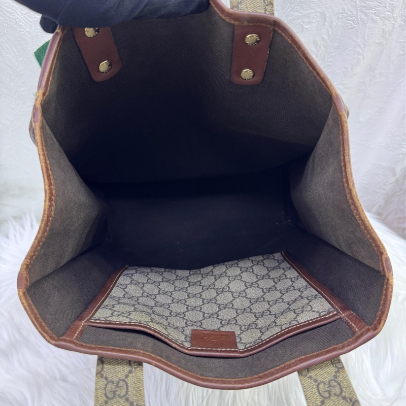 Pre-Owned Gucci Pre-Owned 2016-2025 GG Supreme Web tote bag-11