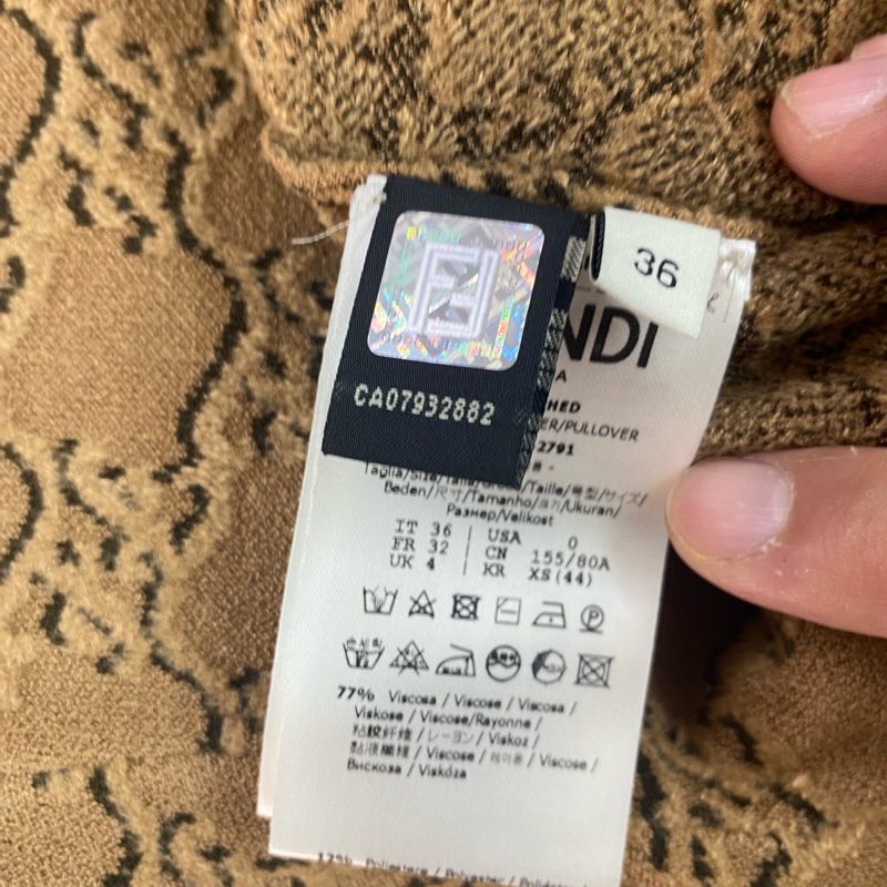 促銷品 FENDI 女款 老花 針織衫 36碼-2