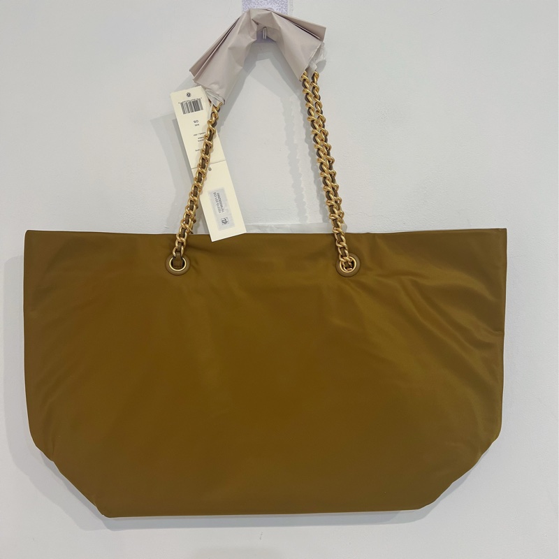 《全新品》Tory Burch Ella 駝色鏈條托特包-5
