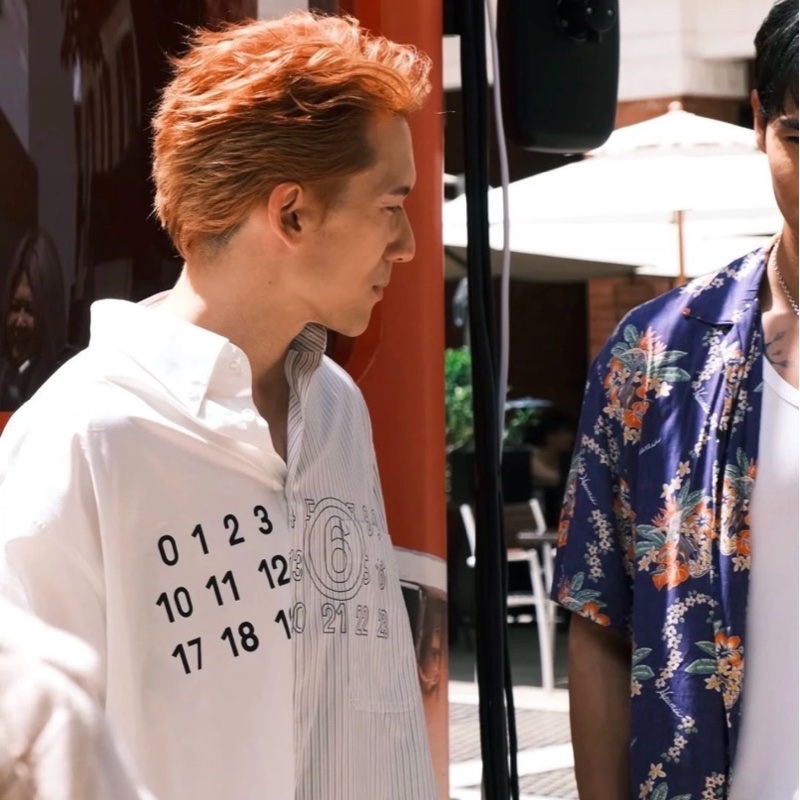 促銷品 MM6 Maison Margiela 男款 拼接 襯衫 #44 46碼-8