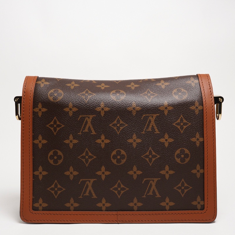 Louis Vuitton DAUPHINE MM 經典印花拼接三用翻蓋鍊包斜背包-1