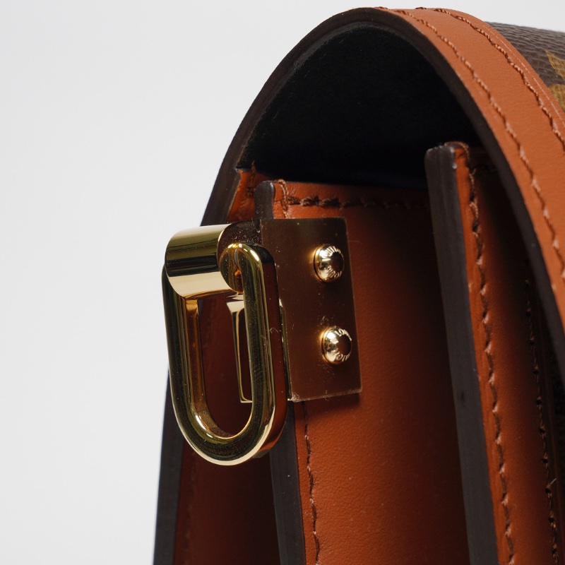 Louis Vuitton DAUPHINE MM 經典印花拼接三用翻蓋鍊包斜背包-5