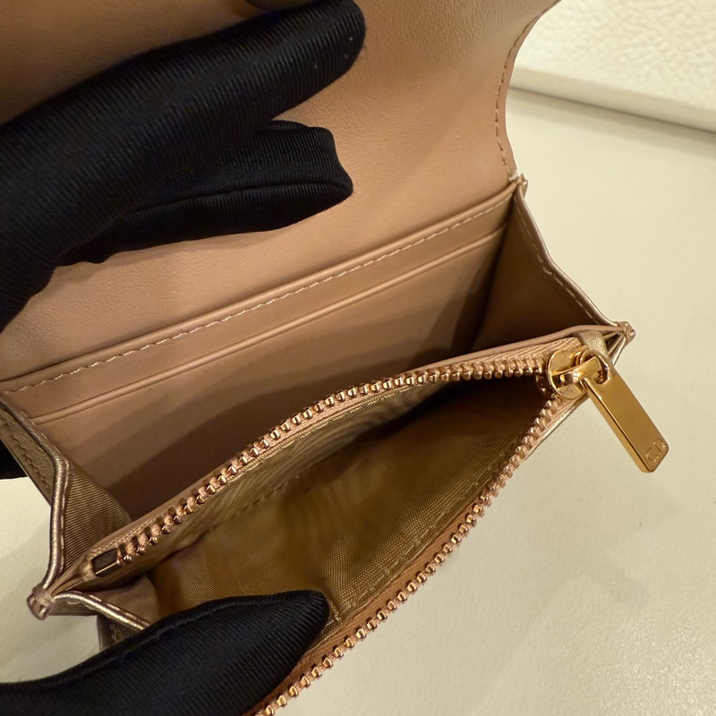 Dior Caro Glycine 經典牛皮藤格紋零錢包-4