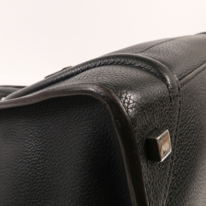 CELINE 牛皮皮革Mini Luggage銀扣手挽袋-9