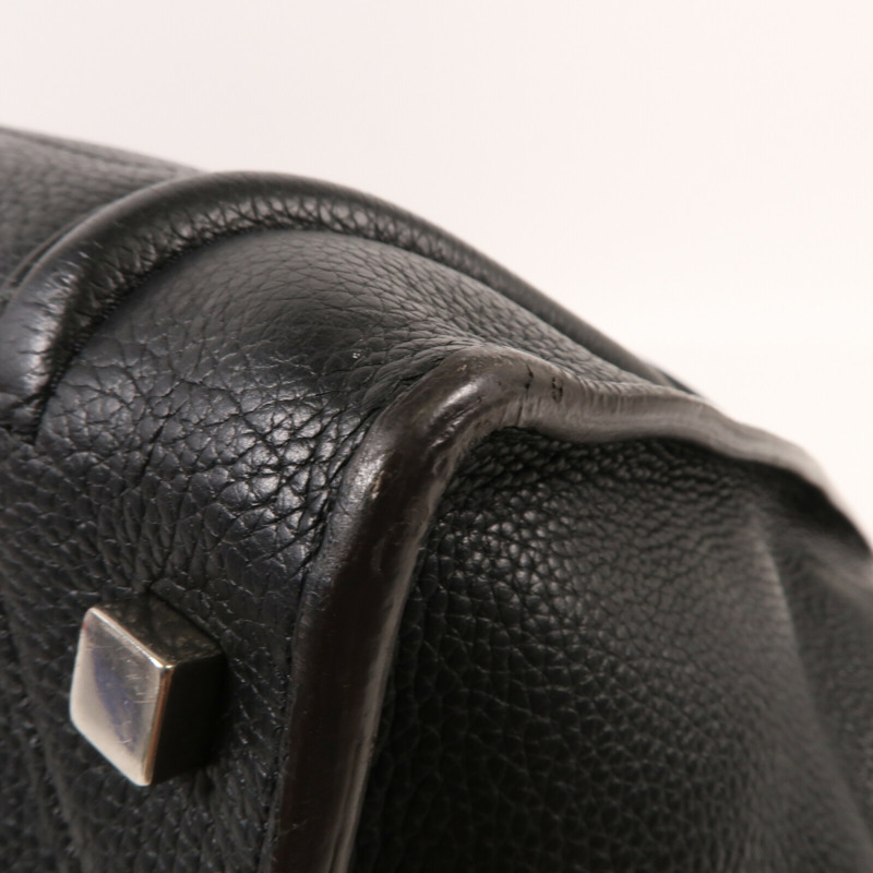 CELINE 牛皮皮革Mini Luggage銀扣手挽袋-10