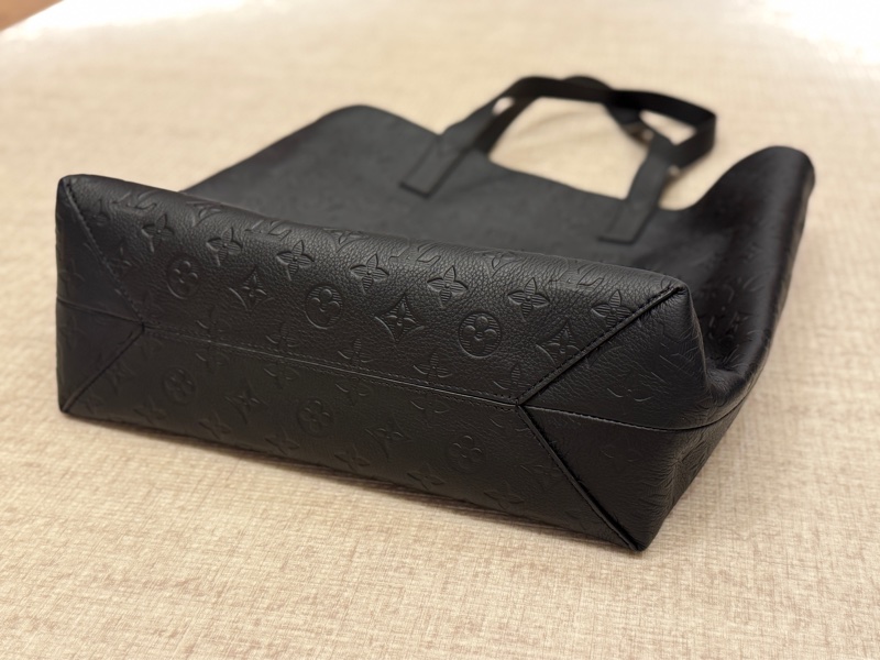 LV Excursion Tote 黑色皮革經典花紋托特包-1