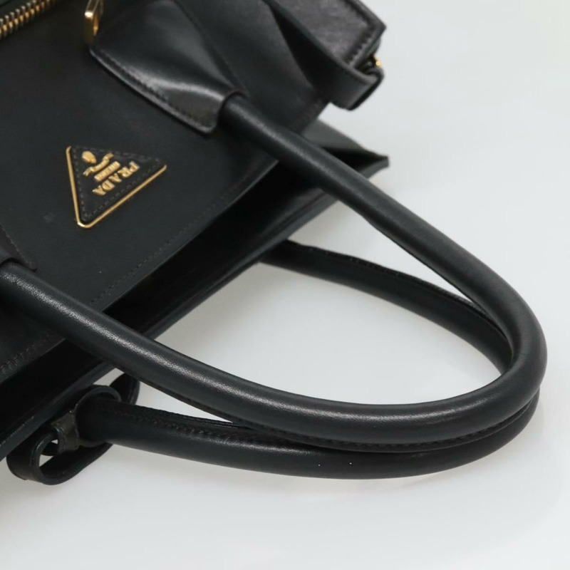 【日本直送】PRADA 手提包 皮革 2 款 黑色 金色 正品 yk19083-6