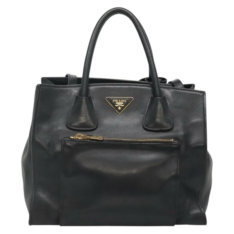 【日本直送】PRADA 手提包 皮革 2 款 黑色 金色 正品 yk19083-12