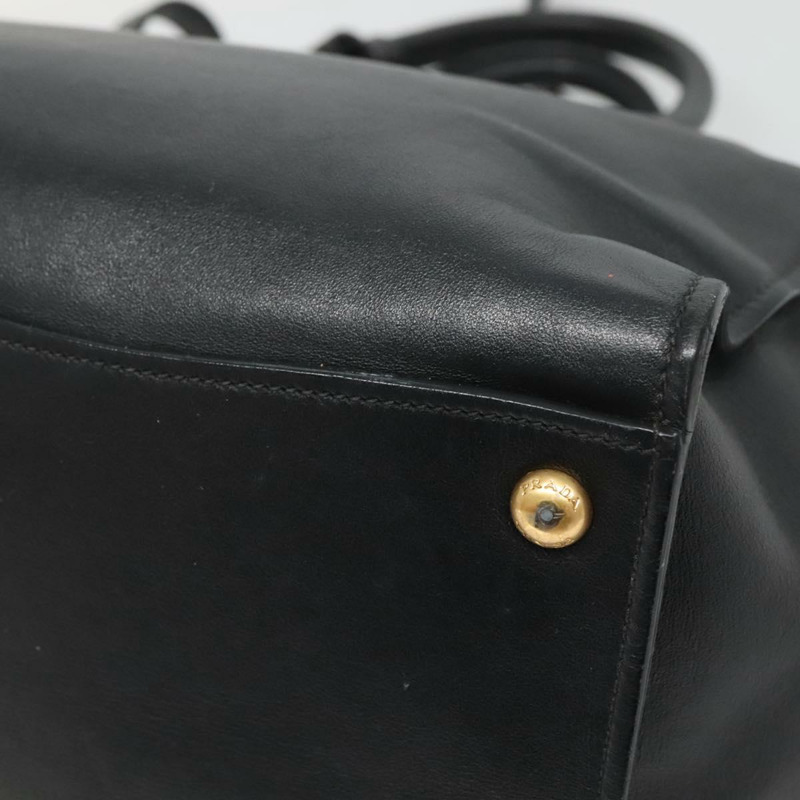 【日本直送】PRADA 手提包 皮革 2 款 黑色 金色 正品 yk19083-16