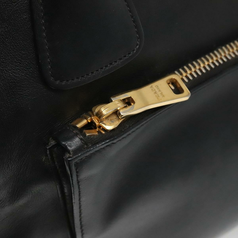 【日本直送】PRADA 手提包 皮革 2 款 黑色 金色 正品 yk19083-19