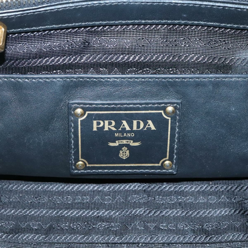 【日本直送】PRADA 手提包 皮革 2 款 黑色 金色 正品 yk19083-20
