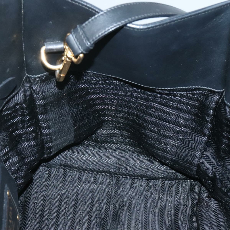 【日本直送】PRADA 手提包 皮革 2 款 黑色 金色 正品 yk19083-21