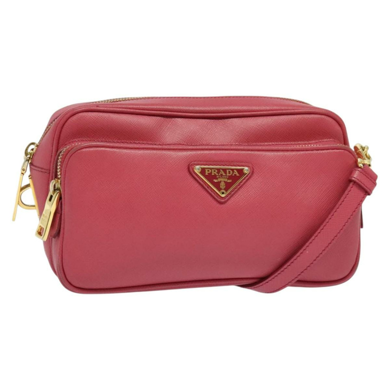 【日本直送】PRADA 肩背包 Safiano 皮革 粉紅金 BT1010 正品 137816-0