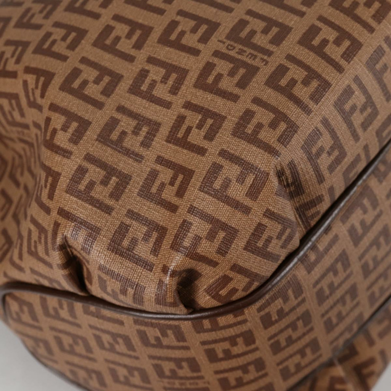 【日本直送】FENDI Zucchino 帆布 Mamma Baguette 單肩包 PVC 米金色 正品 135115A-15