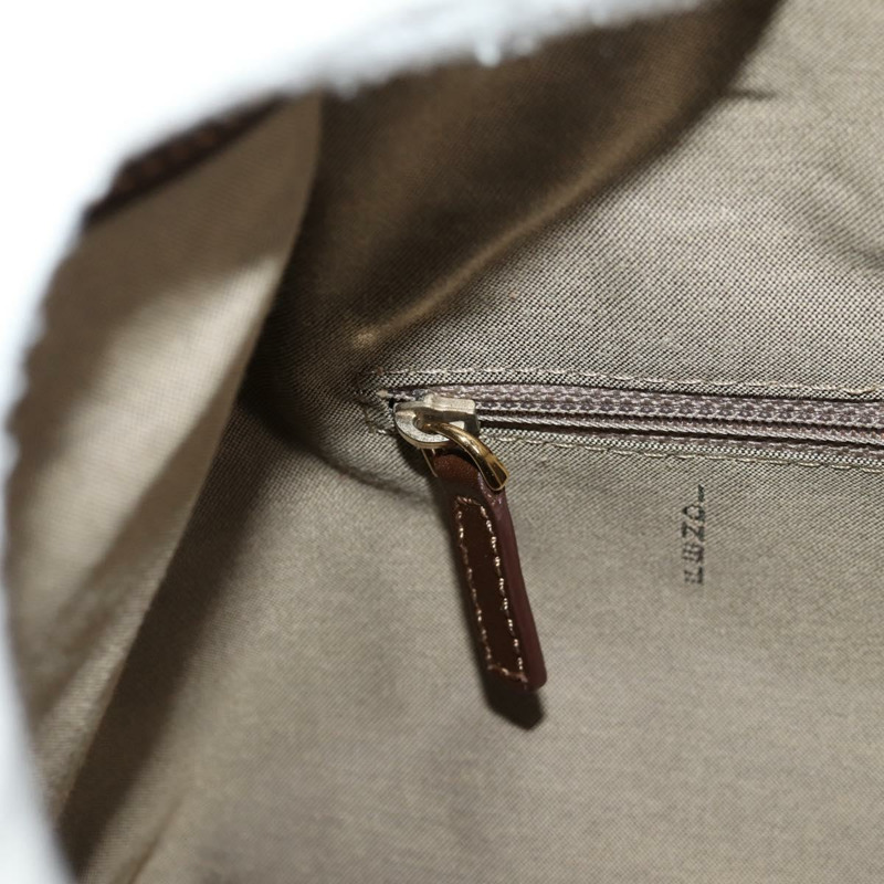 【日本直送】FENDI Zucchino 帆布 Mamma Baguette 單肩包 PVC 米金色 正品 135115A-22